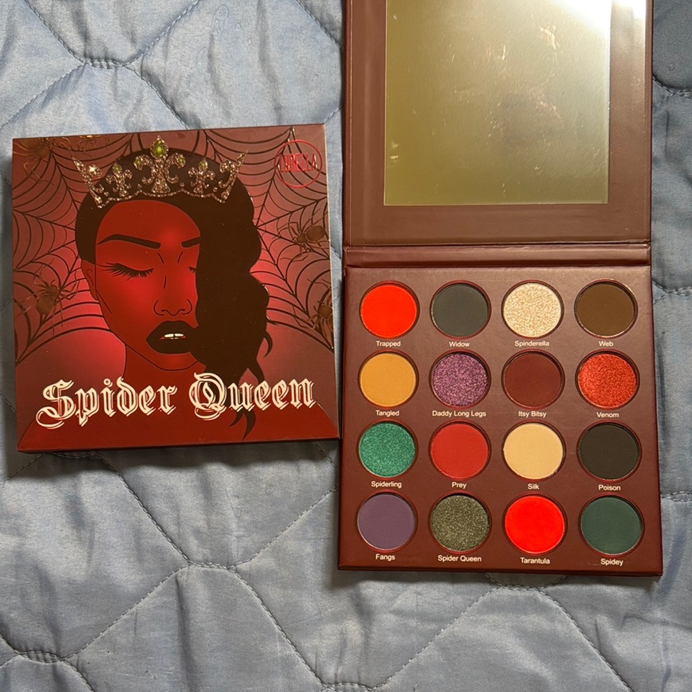 Red and Green Eyeshadow Palette Vibrant Makeup